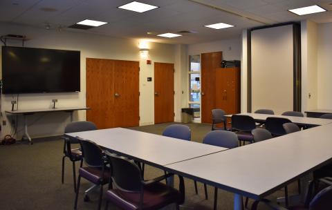 The meeting room with movable tables