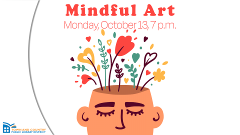 Illustration of flowers coming out of a person's mind.