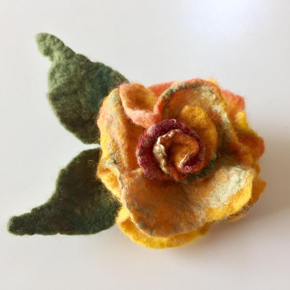 felted rose